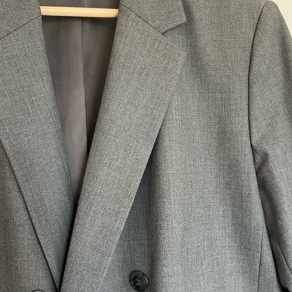 Uniqlo Blazer - Like New - Double Breasted, Dark Grey - Picture 2 of 3